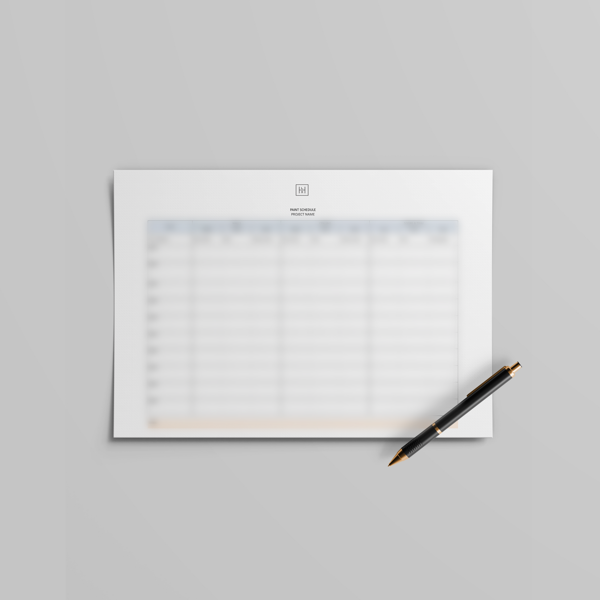 LHI's Paint Schedule Template